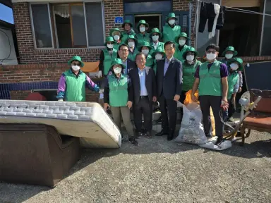 예산군 대술면, 방치 쓰레기 걷어내고 취약계층 주거환경도 정비