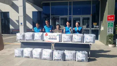 한국수자원공사 낙동강동부사업단, 삼남읍 취약계층 이불세트 기탁