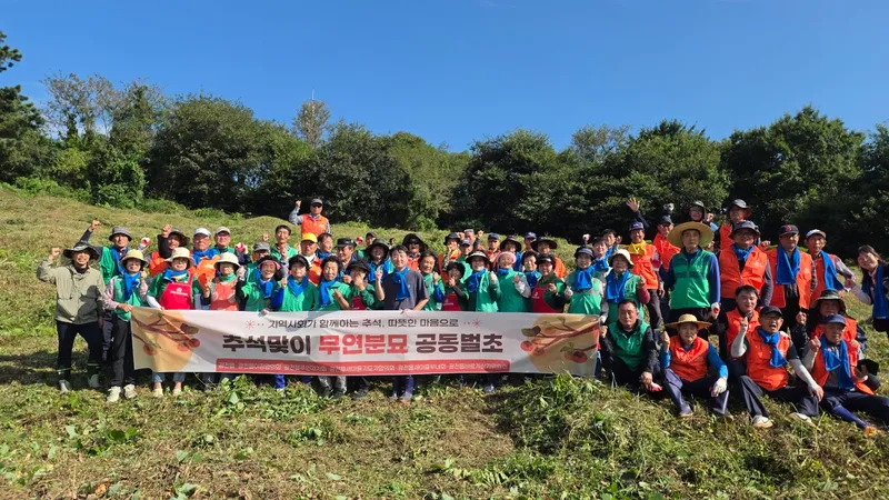 ‘고향은 깨끗하게, 마음은 따뜻하게’ 광천읍 공동벌초 전개