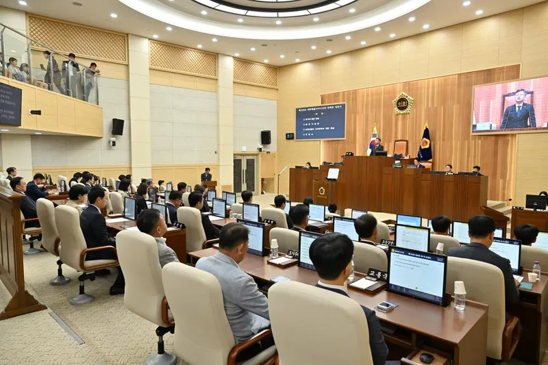 세종시의회, 제5대 의회 개원 후 첫 정례회 개회