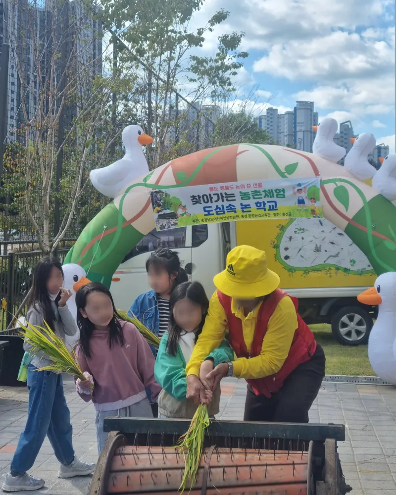 홍성군, 저탄소·유기농업특구에서 미래세대와 ‘가을추수’