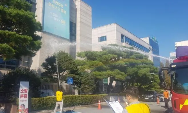 평택시, 평택소방서와 합동 소방 훈련 진행