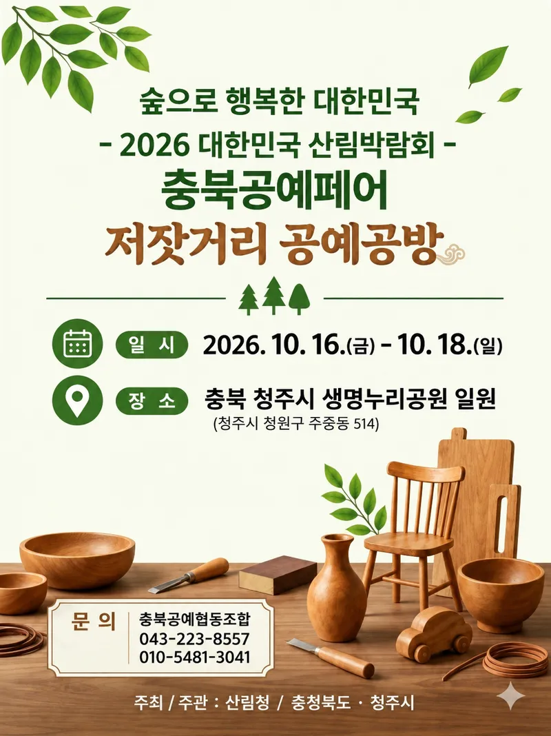 충북도, 우수 공예품 홍보·판매를 위한 2026 충북공예페어 개최