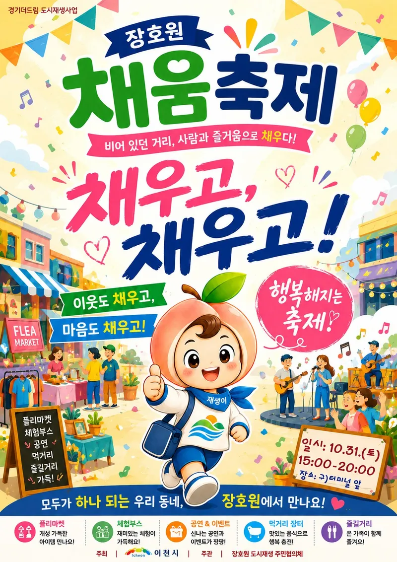 이천시, 장호원 구도심에 활력 더할 장호원 플리마켓-채움축제 개최