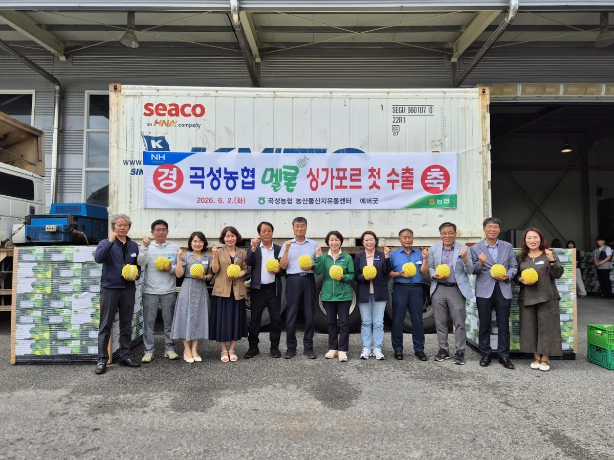 곡성 멜론, 싱가포르 첫 수출로 글로벌 시장 공략 본격화