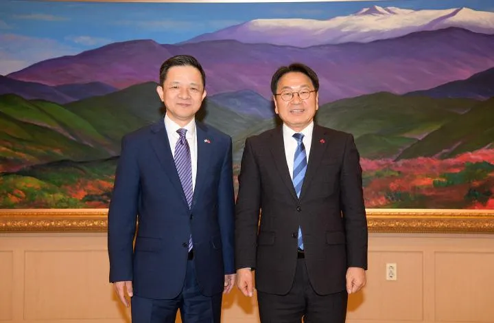 강기정 시장, 다이빙 주한중국대사 접견…판다 입식 협력