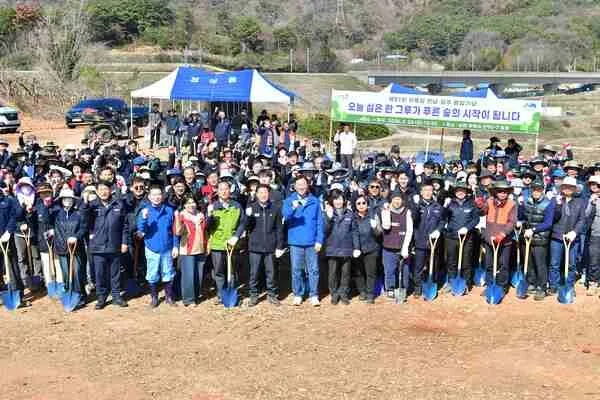 장성군, 소나무 재선충병 차단에 '편백나무' 1000본 식재