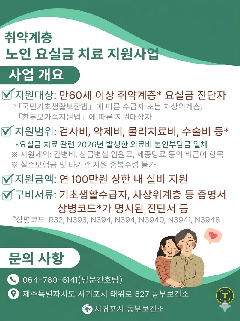 「2026년 요실금 치료지원사업」 안내