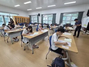 곡성 오산초, 한자급수시험으로 1학기 통명한자 교육 성과 확인