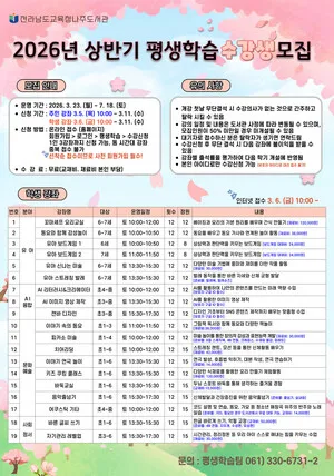 나주도서관, AI·자격증·문화예술까지 47개 평생학습 강좌 운영