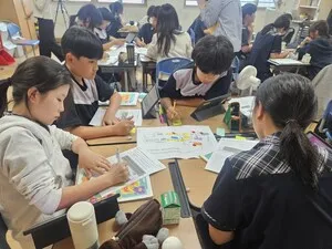 매성중, 영어로 배우는 ‘탄소중립’…학생 주도형 녹색지도 그리다