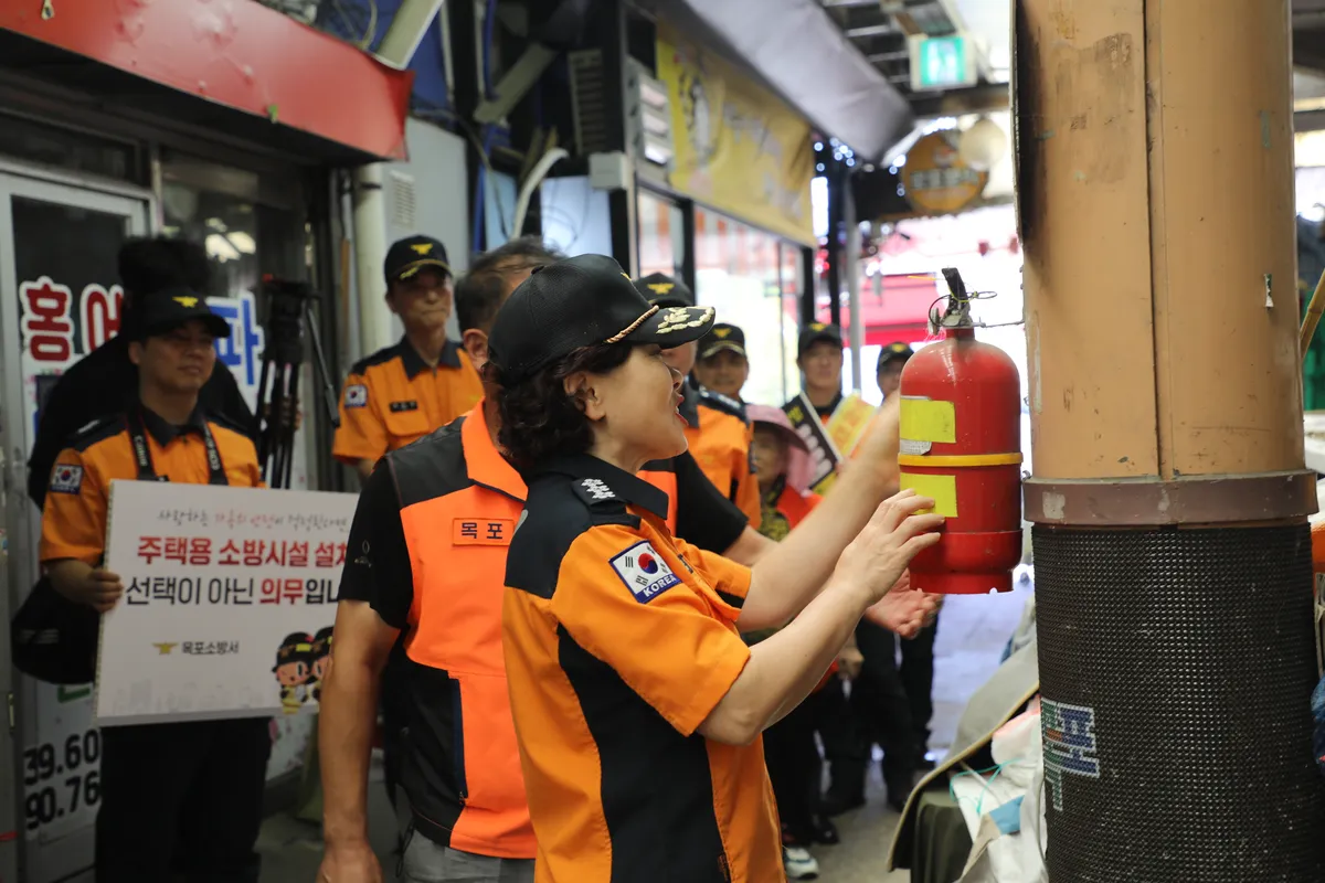 전남광주소방, 추석 명절 앞두고 전통시장 화재안전 점검