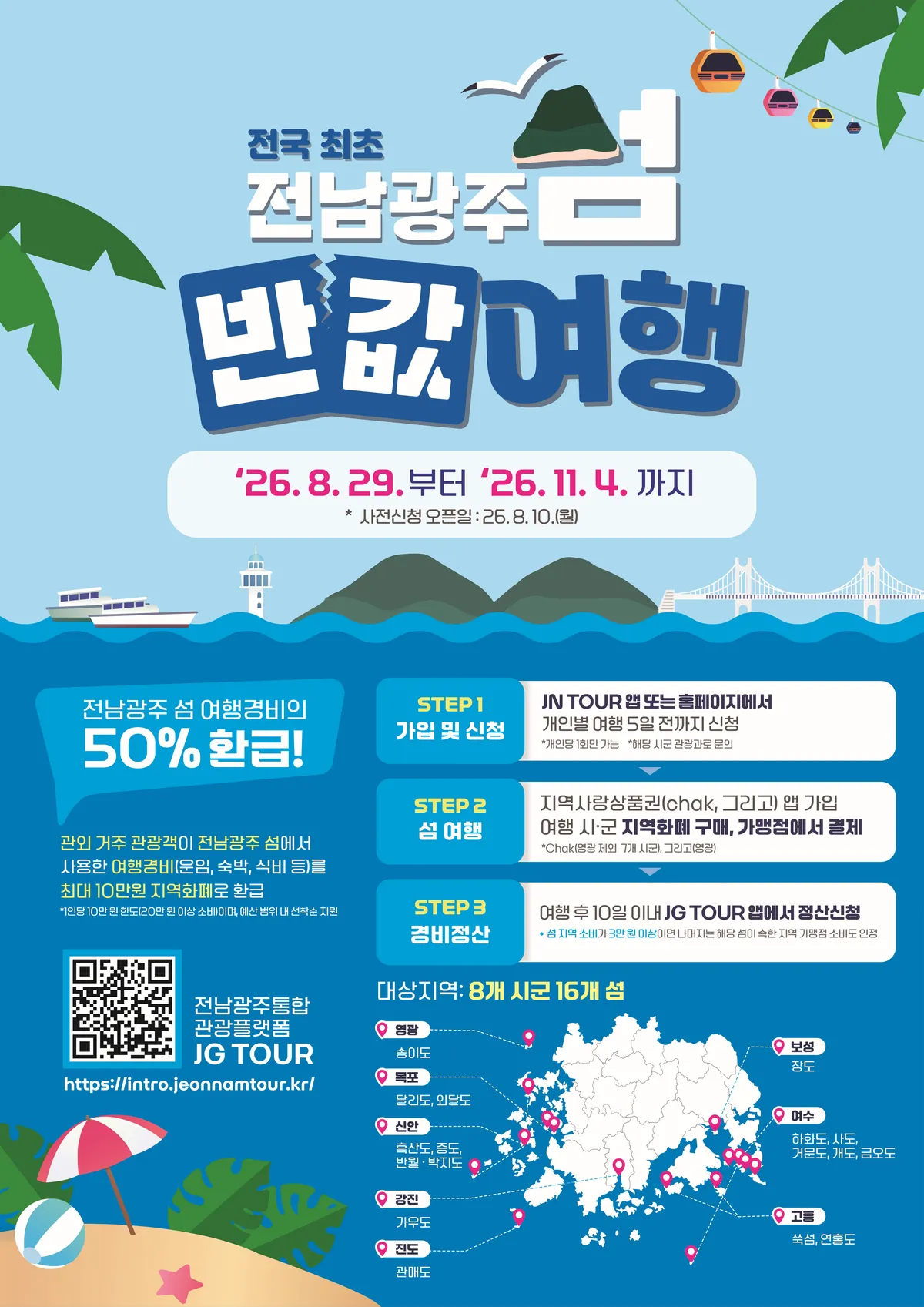 전남광주특별시, 전국 최초 ‘섬 반값 여행’ 시행…최대 10만 원 환급 - 행정 | 나주인
