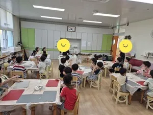 쌍봉초유치원, 1학년 누나·형들과 함께 타르트 만들며 '협동' 배워