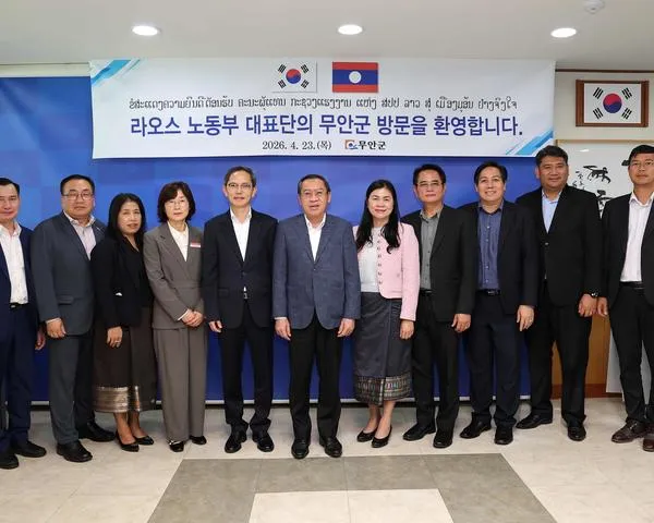 라오스 노동부 장관 무안 방문, 계절근로자 교류 확대 논의