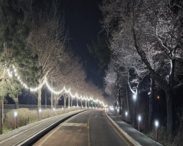무안군, 고인돌공원 왕벚꽃길에 야간 조명 설치…밤에도 ‘꽃 선물’