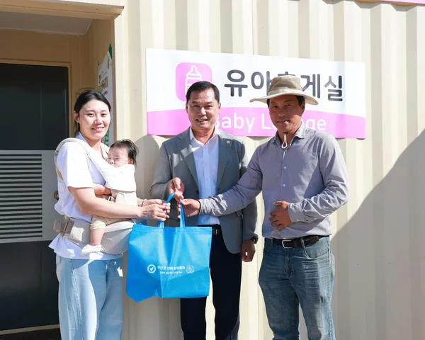무안연꽃축제장서 무안 친환경농산물 꾸러미 나눔 행사
