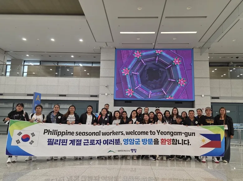 영암군, 필리핀 계절근로자 25명 첫 입국…농번기 일손 돕는다