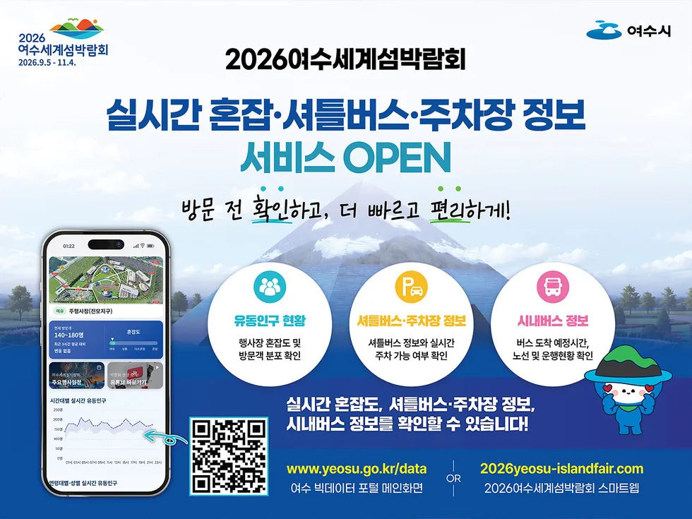 여수시, 2026세계섬박람회 실시간 현황 대시보드 구축 - 안전 | 코리아NEWS