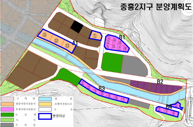 여수국가산단 배후…중흥·삼동 지원시설용지 25필지 분양